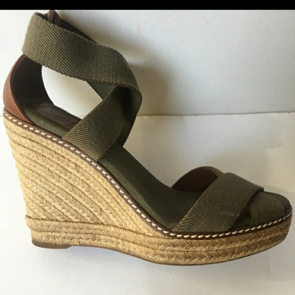 Authentic Tory Burch Wedge Espadrilles size 9 - Picture 4 of 10